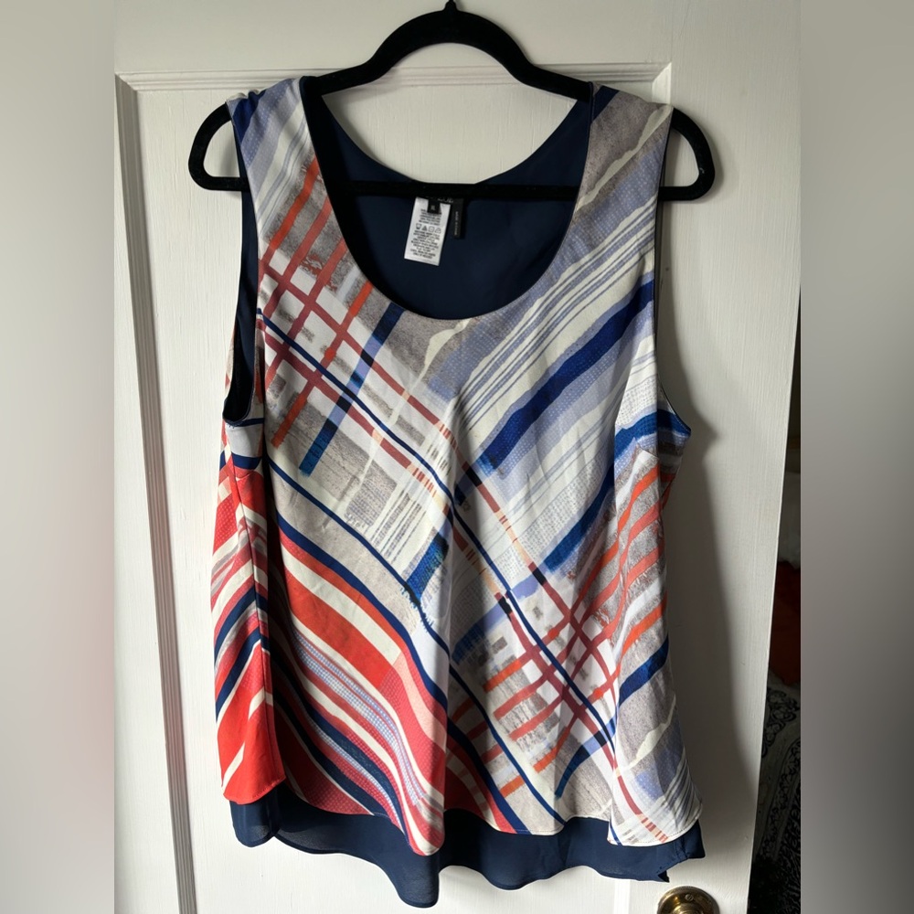 NIC+ZOE Colorful Print Tank Top Women Size XL
